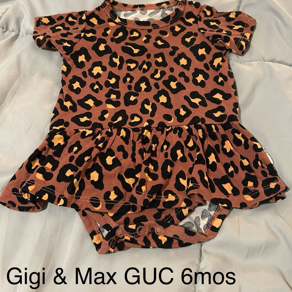 Gigi & Max Leopard Print Baby Romper